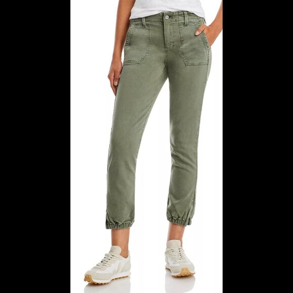 PAIGE Mayslie Cropped Jogger Pants in Women's Size 29 in Vintage Army Green